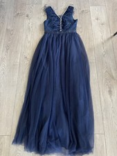 Coast Feather Detail Plunge Maxi Dress UK 10