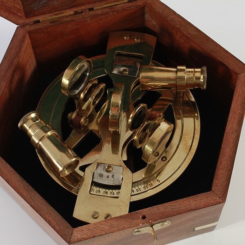 Full round brass sextant - brass, in