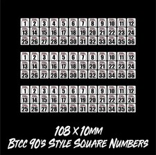 Slot Car Scalextric Race Numbers 1-36 Decal Stickers 1/32 Carrera Models - X108!