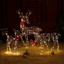 Reindeer Family Christmas Garden Lights