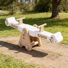 Cute giraffe seesaw - giraffe, toddler
