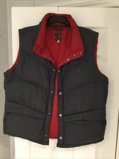 JOULES Grey / Red Stud Fastening Gilet with Pockets - size XXL