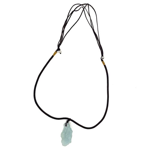 Raw aquamarine blue crystal - raw,