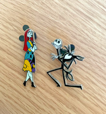 DISNEY NIGHTMARE BEFORE CHRISTMAS JACK SKELLINGTON & SALLY 2 PIN SET