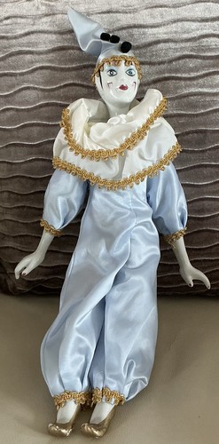 Vtg 1980s porcelain pierrot - porcelain,