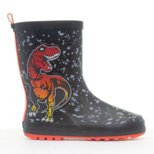 Boys wellies black kids boots - black,
