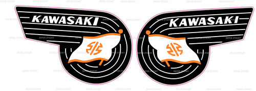 Kawasaki retro old logo set - kawasaki,