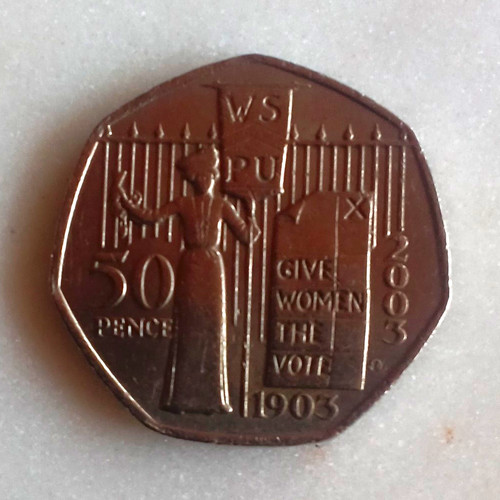 2003 suffragette 50p - suffragette, give