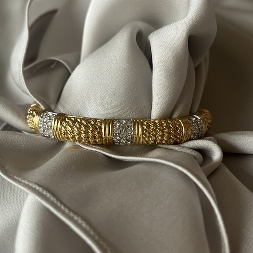 Swarovski gold tone - &, crystal