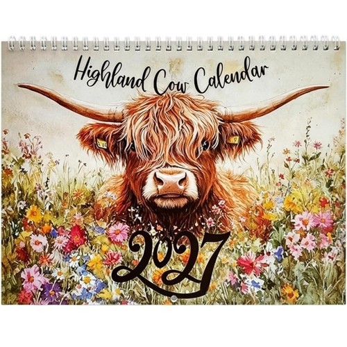 Highland cow calendar - cow,