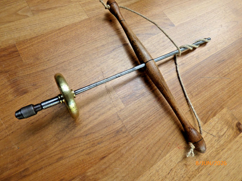 Vintage wooden brass steel - wooden, &