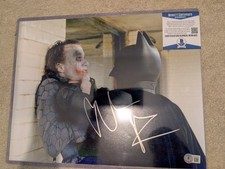 Authentic Christian Bale Autograph Dark Knight Batman COA BAS Beckett 11x10