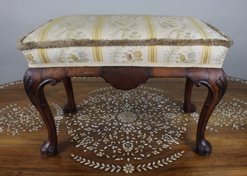 Carved walnut upholstered - walnut,