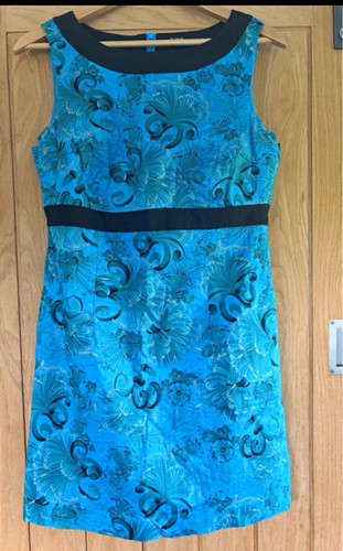 Oasis blue black floral - blue,