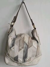 Fossil Leather  Tote Shoulder Bag Cream Medium 