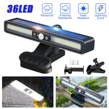 LED Solar Powered PIR Motion Sensor Lamp Clip Outdoor Garden Security Wall Light