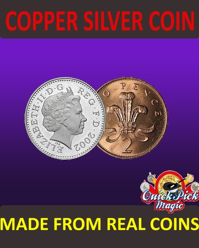 Copper silver coin 10p 2p - silver,
