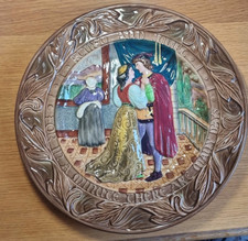 VINTAGE BESWICK  DISPLAY / WALL PLATE CHARGER - ROMEO & JULIET - 12.4" DIAMETER