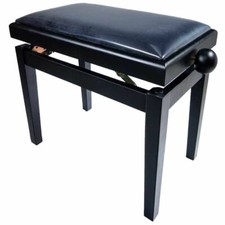 Legato Satin Black Piano Stool