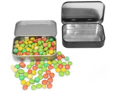 NEW - Metal Hinged Tin Box