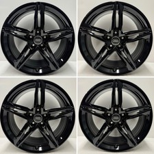 Genuine Audi A3 A4 18” Twin Spoke Alloy Wheels 8W 8Y 8V Refurbished Gloss Black