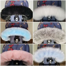 Baby Pram Hood Fur Trim