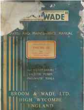 Broomwade WR120 Air Compressor Operators Manual with Parts List