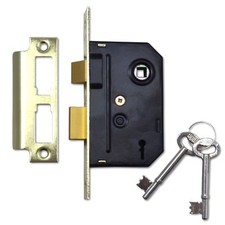 Union 2295 Brass Face 2 Lever Mortice Sash Lock 64mm Case Depth