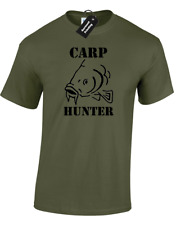 CARP HUNTER MENS T-SHIRT FUNNY FISHING FISHERMAN GIFT FOR HIM DAD FATHER ANGLER