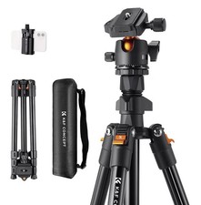 K&F CONCEPT 64inch/163cm Camera Tripod, Lightweight Aluminum Travel Outdoor Trip