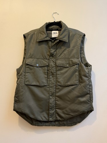 Zara gilet bomber jacket khaki - zara,