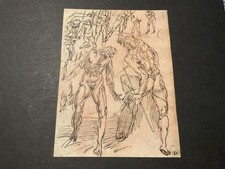Old Master Drawing 16thC Italian Studio Of Luca Cambiaso
