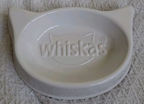 Whiskas white ceramic food - white,