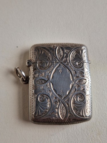 Victorian solid silver vesta - victorian,
