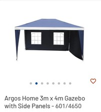Gazebo with side - 3m,