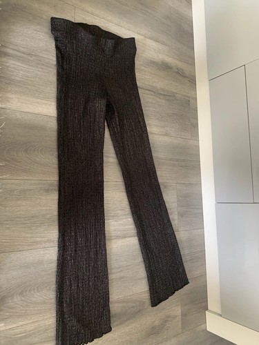 Black glitter knit - black,