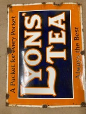 Original Lyons Tea enamel sign