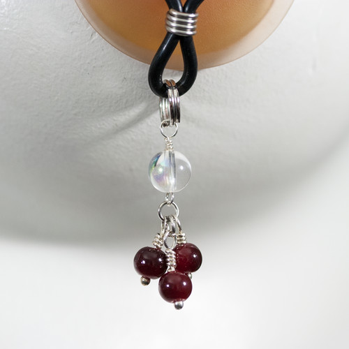 Red erotic nipple jewelry - red,