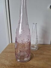 Ikea Bud Vases Emma Dafnas x2 Pink Clear Glass 11.5", 7.5"