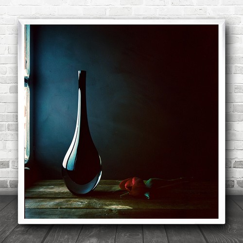 Dark toned glass - glass, vase