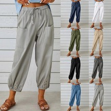 Womens ladies cotton linen - ladies,