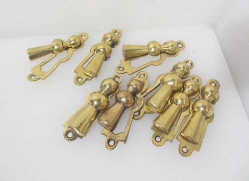 Victorian brass keyhole cover - victorian,