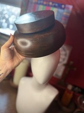 Two Hat Block Wooden Rubens De Paris Millinery Tool Form crown stand 22 1/2 inch