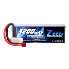Zeee 11.1V 5200mAh 3S LiPo Battery T Plug 50C for RC Car Boat Racing Airplane