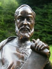  LARGE CARVED OAK WOODEN GOTHIC CHURCH MONK SAINT STATUE FIGURE 17th CENTURY 24"