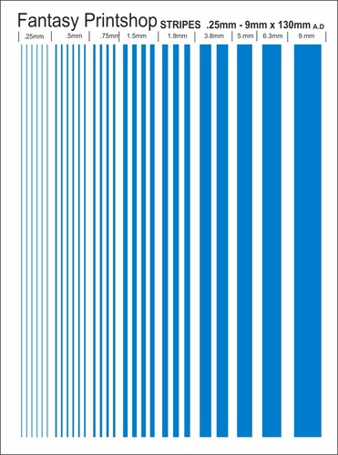 Mid blue coloured stripe - coloured, sets