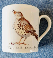 Madeleine Floyd Bone China Mug.Song Thrush. Mclaggan Smith.Half pint.300 ml.