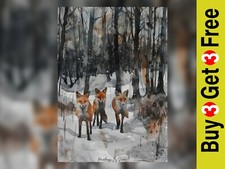 Enchanting Winter Forest Foxes