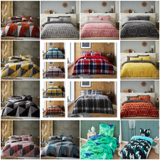 Teddy Bear Fleece Duvet Quilt Cover Thermal Warm Bedding Set Single Double King