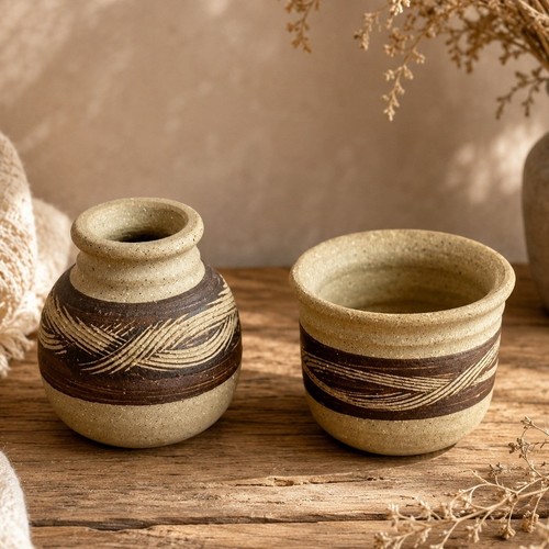 Signed studio pottery mini - pottery,